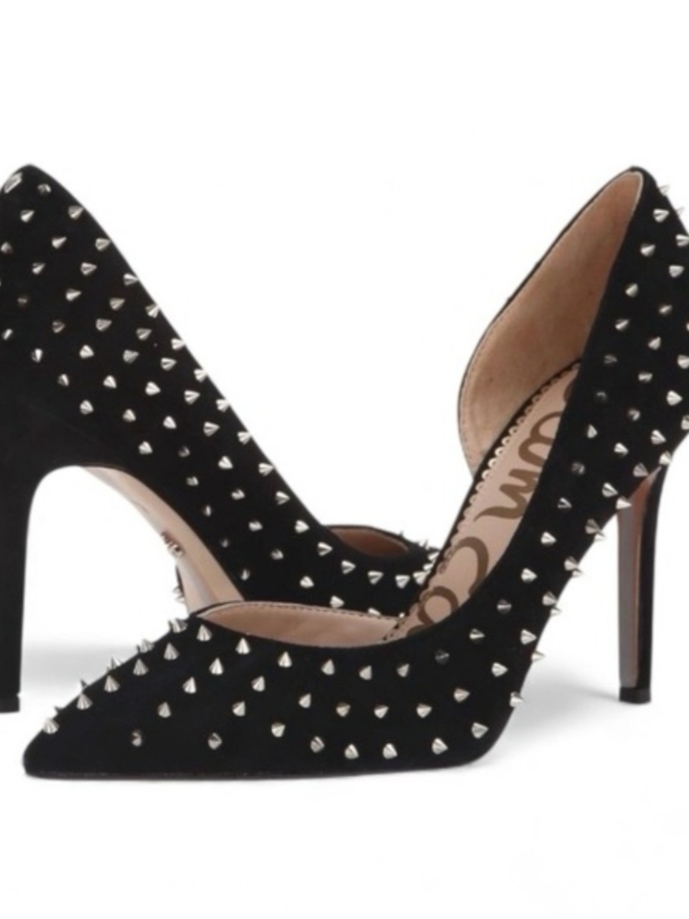 Sam Edelman Black Studded Pointed Toe Pumps